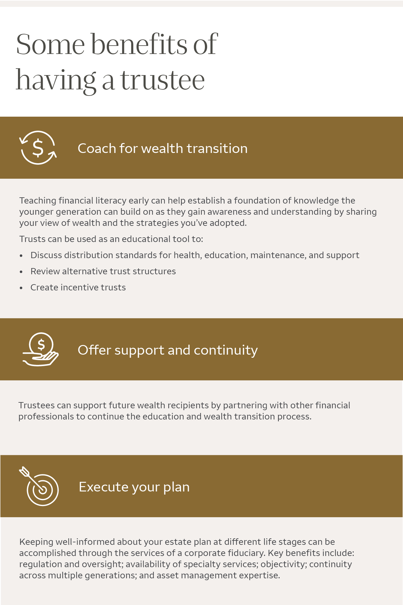 Infographic detailing the benefits of having a trustee. For details, click "Text alternative" button.